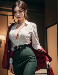 럭셔리 브랜드 모델(a luxury brand model)